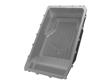 Picture of aFe 17-24 Ford F-150 10R60-10R80 Pro Series Rear Transmission Pan Black w- Machined Fins