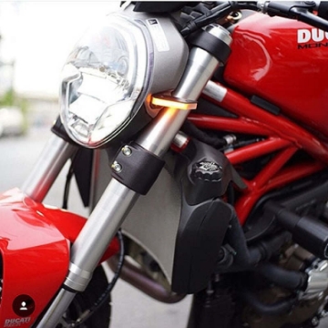 Picture of New Rage Cycles 10-14 Ducati Monster 796 Front Turn Signals