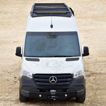 Picture of Westin 19-23 Mercedes-Benz Sprinter 144in WB-High Roof Mesa Roof Rack - Textured Black