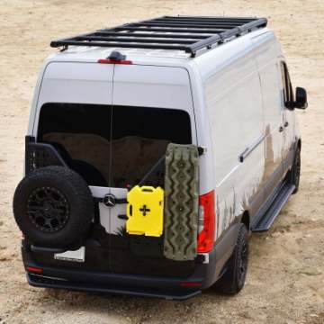 Picture of Westin 19-23 Mercedes-Benz Sprinter 144in WB-High Roof Mesa Roof Rack - Textured Black