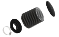 Picture of K&N Universal Round Clamp-On Air Filter 3in ID 9in Height 6in Base OD 5-25 Top OD