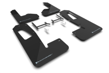 Picture of Rally Armor 22-26 Rivian R1S Black UR Mud Flap w-Light Blue Logo