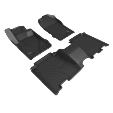 Picture of 3D MAXpider 21-24 Ford Bronco Kagu Floor Mat 1st-2nd Row - Black