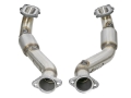 Picture of aFe POWER 14-18 Chevrolet Corvette C7 & Z06 Twisted Steel 3in 304 Stainless Steel Mid Pipe w- Cat