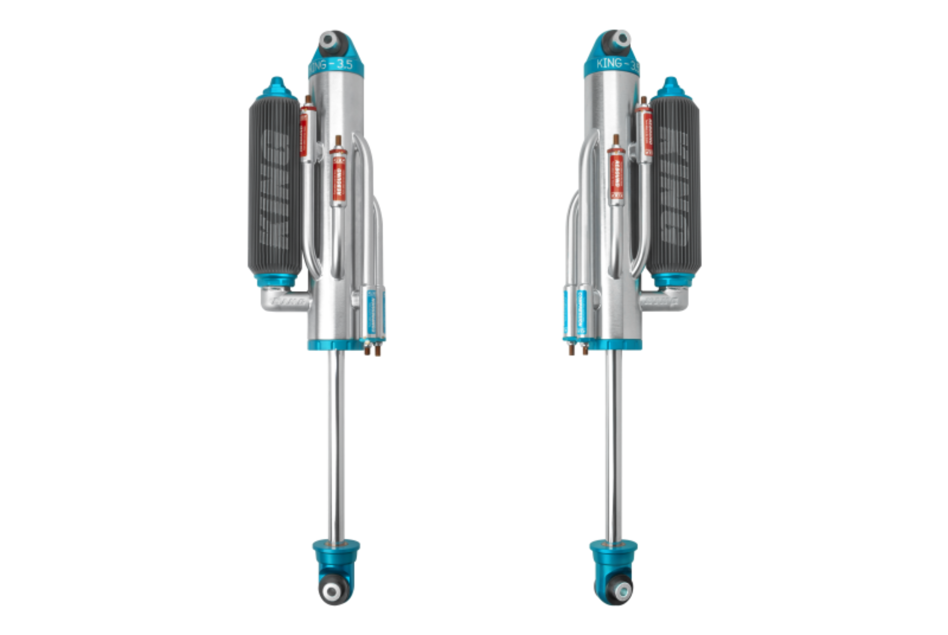 Picture of King Shocks 2021+ RAM 1500 TRX Rear 3-5 Dia Full Adjustable 4 Tube Bypass w- Finned Res Shock Pair