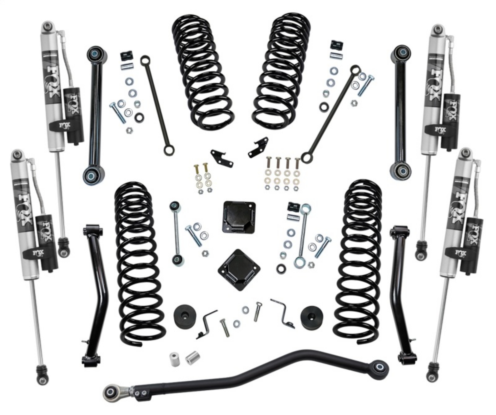 Picture of Superlift 20-22 Jeep Gladiator JT NO Mojave 4WD 4in Dual Rate Coil Lift Kit w-Fox 2-0 Res Shocks