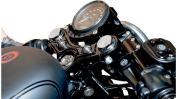 Picture of Roland Sands Design Gauge and Headlight Re-Lo Cafe - Black Ano
