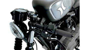 Picture of Roland Sands Design Gauge and Headlight Re-Lo Cafe - Black Ano
