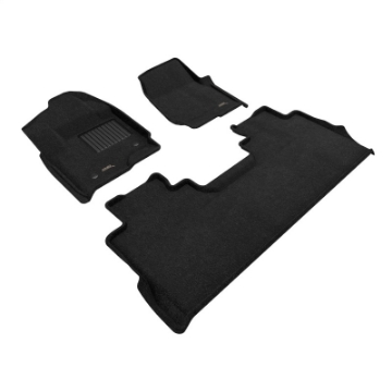 Picture of 3D Maxpider 17-23 Ford F250 Supercrew With Bench 2nd Row Elegant 1st 2nd Row - Floor Mat Set Black
