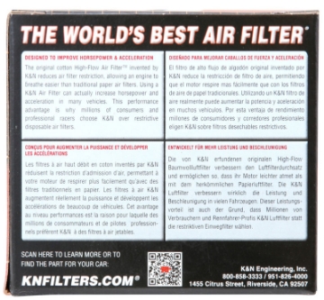 Picture of K&N Filter Universal Rubber Filter Oval Tapered 4in Base O-S L x 3-5in Top O-S L x 2-75in H