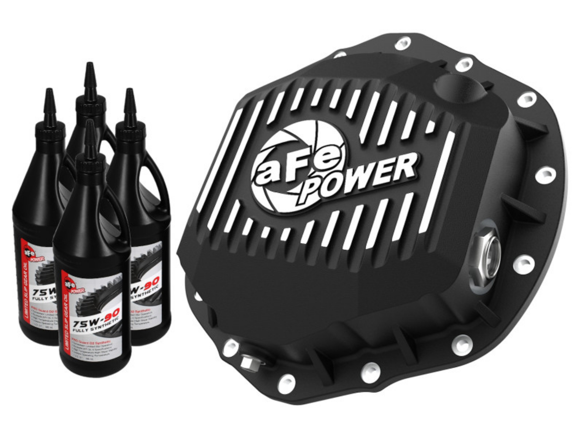 Picture of aFe 19-23 Dodge Ram 2500-3500 Pro Series Rear Differential Cover - Black w- Machined Fins