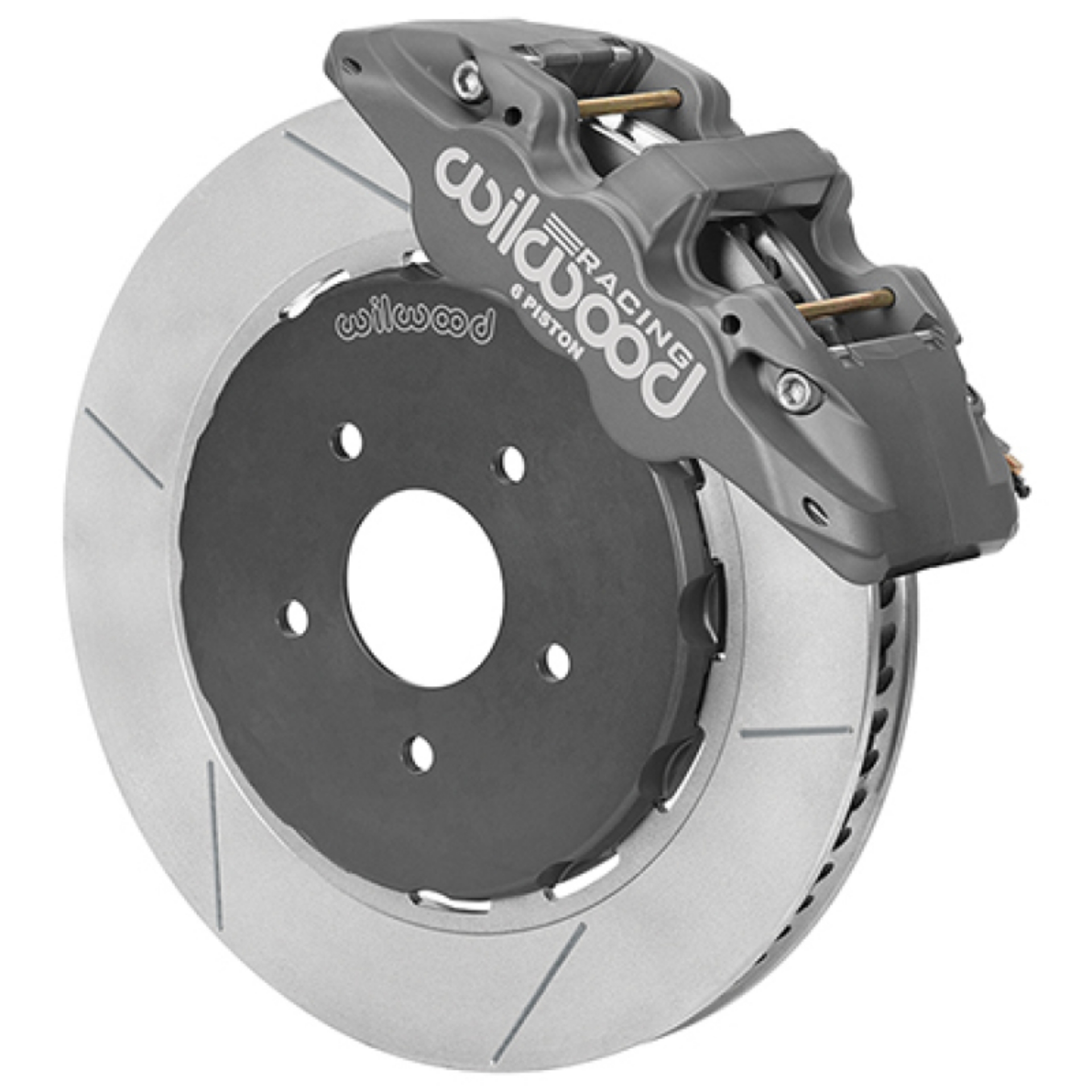 Picture of Wilwood AERO6 RACE Front Big Brake Kit 14in GT Slotted 94-04 Mustang - Type III Ano Grey Calipers