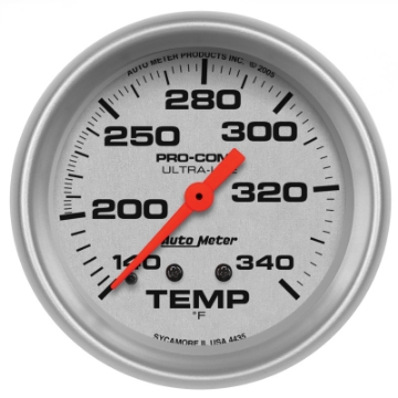 Picture of Autometer Ultra-Lite 2-5-8in Mechanical 140-340 Degree F Temperature Gauge