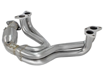 Picture of aFe 12-17 Toyota 86 - FRS - BRZ Twisted Steel 304 Stainless Steel Long Tube Header w- Cat