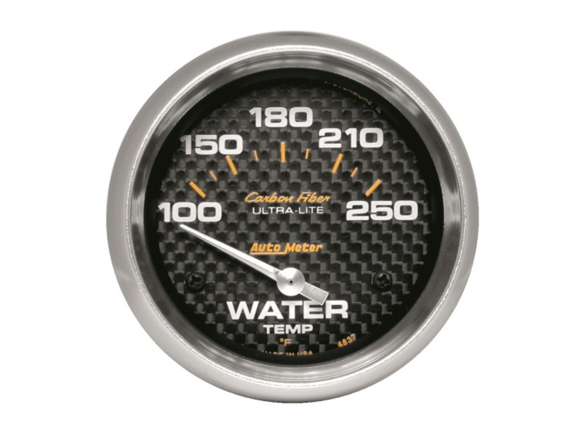 Picture of AutoMeter Gauge Water Temp 2-5-8in 66-7mm 100-250F Electric Carbon Fiber