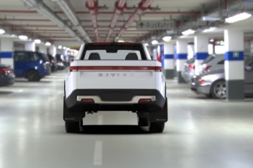 Picture of Rally Armor 22-25 Rivian R1T Black UR Mud Flap w-White Logo