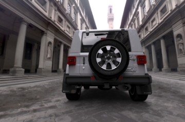 Picture of Rally Armor 18-25 Jeep JL Wrangler Black UR Mud Flap w-White Logo