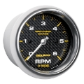 Picture of Autometer Marine Carbon Fiber Ultra-Lite Gauge 3-3-8in Tachometer 6K RPM