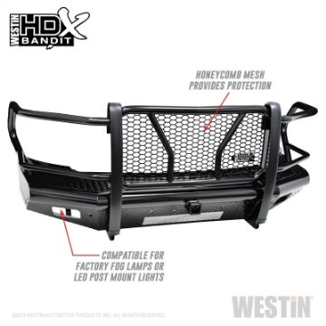 Picture of Westin 10-18 RAM 2500-3500 HDX Bandit Front Bumper - Black