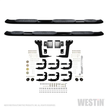 Picture of Westin 19-22 RAM 1500 CC 5ft7in- Bed Excl- Classic PRO TRAXX 5 W2W Oval Nerf Step Bars - Black