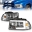 Picture of ANZO 97-04 Dodge Dakota-Durango Crystal headlight Set w- Light Bar Chrome Housing