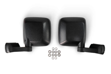Picture of DV8 18-22 Jeep 4 Door JL-JT Aluminum Half Doors with Perforated Mesh Front