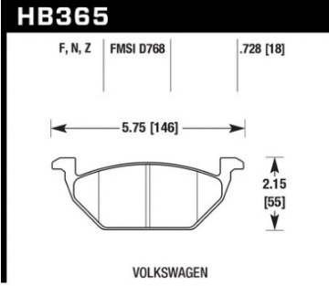 Picture of Hawk HPS 5-0 Street Brake Pads - Front