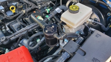 Picture of J&L 2021-5-2024 Ford Bronco 2-3L EcoBoost Oil Separator 3-0 Passenger Side - Black Anodized