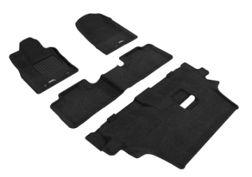 Picture of 3D MAXpider 2012-2021 Dodge Durango 7-Seat Elegant 1st 2nd & 3rd Row Floormats - Black