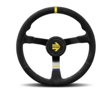 Picture of Momo MODN41 Steering Wheel 410 mm - Black Suede-Black Spokes-1 Stripe