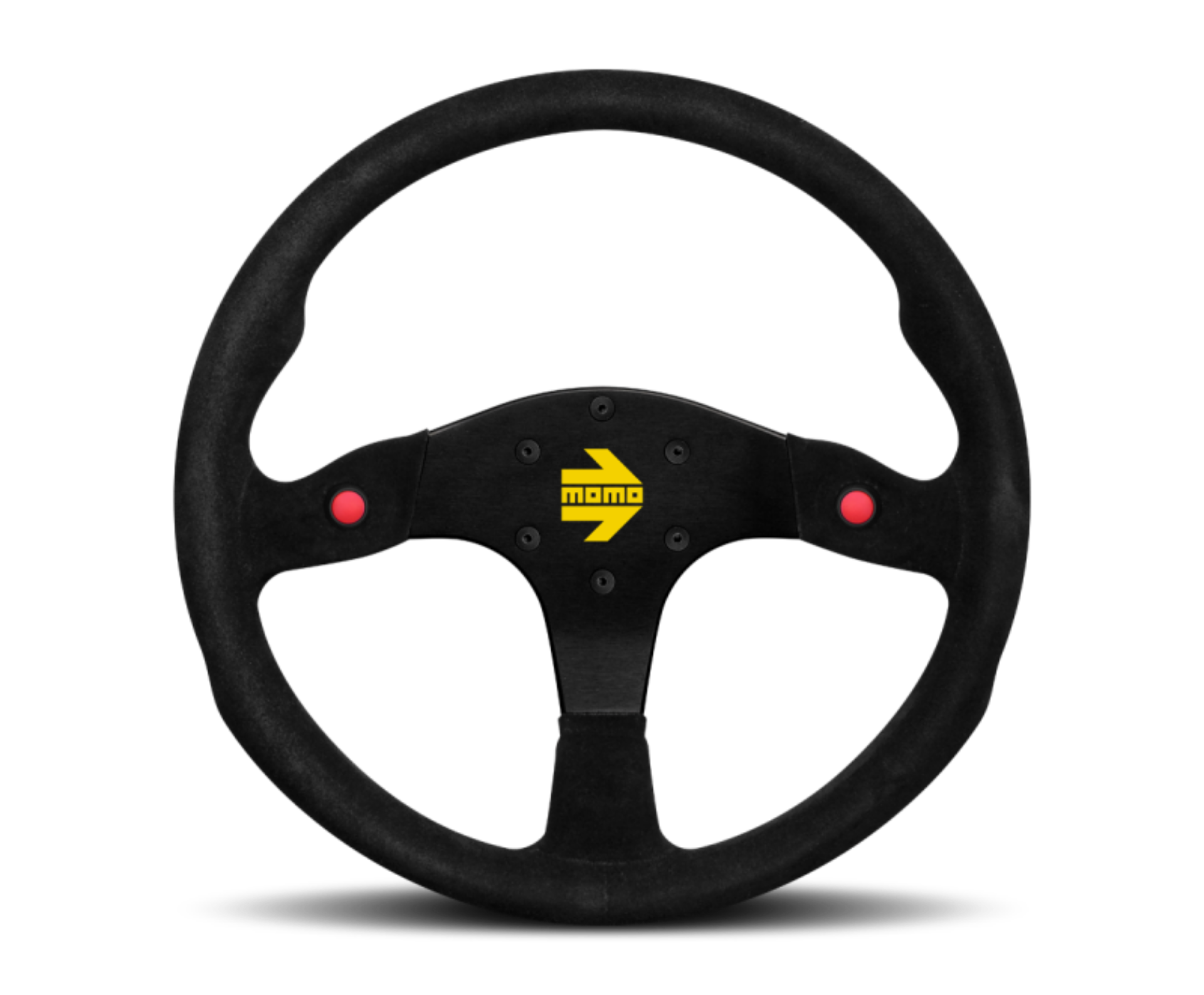 Picture of Momo MOD80 Steering Wheel 350 mm - Black Suede-Black Spokes