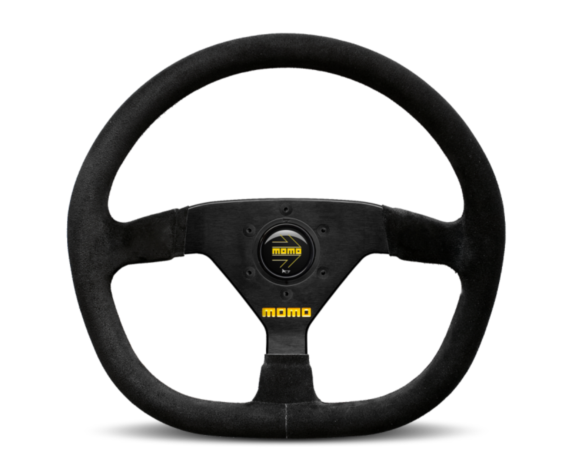 Picture of Momo MOD88 Steering Wheel 350 mm - Black Suede-Black Spokes