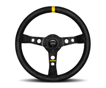 Picture of Momo MOD07 Steering Wheel 350 mm -  Black Suede-Black Spokes-1 Stripe
