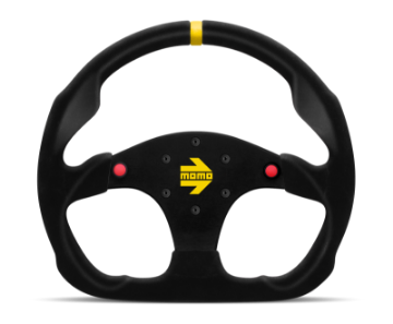 Picture of Momo MOD30 Buttons Steering Wheel 320 mm - Black Suede-Black Spokes-1 Stripe
