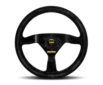 Picture of Momo MOD69 Steering Wheel 350 mm - Black Suede-Black Spokes