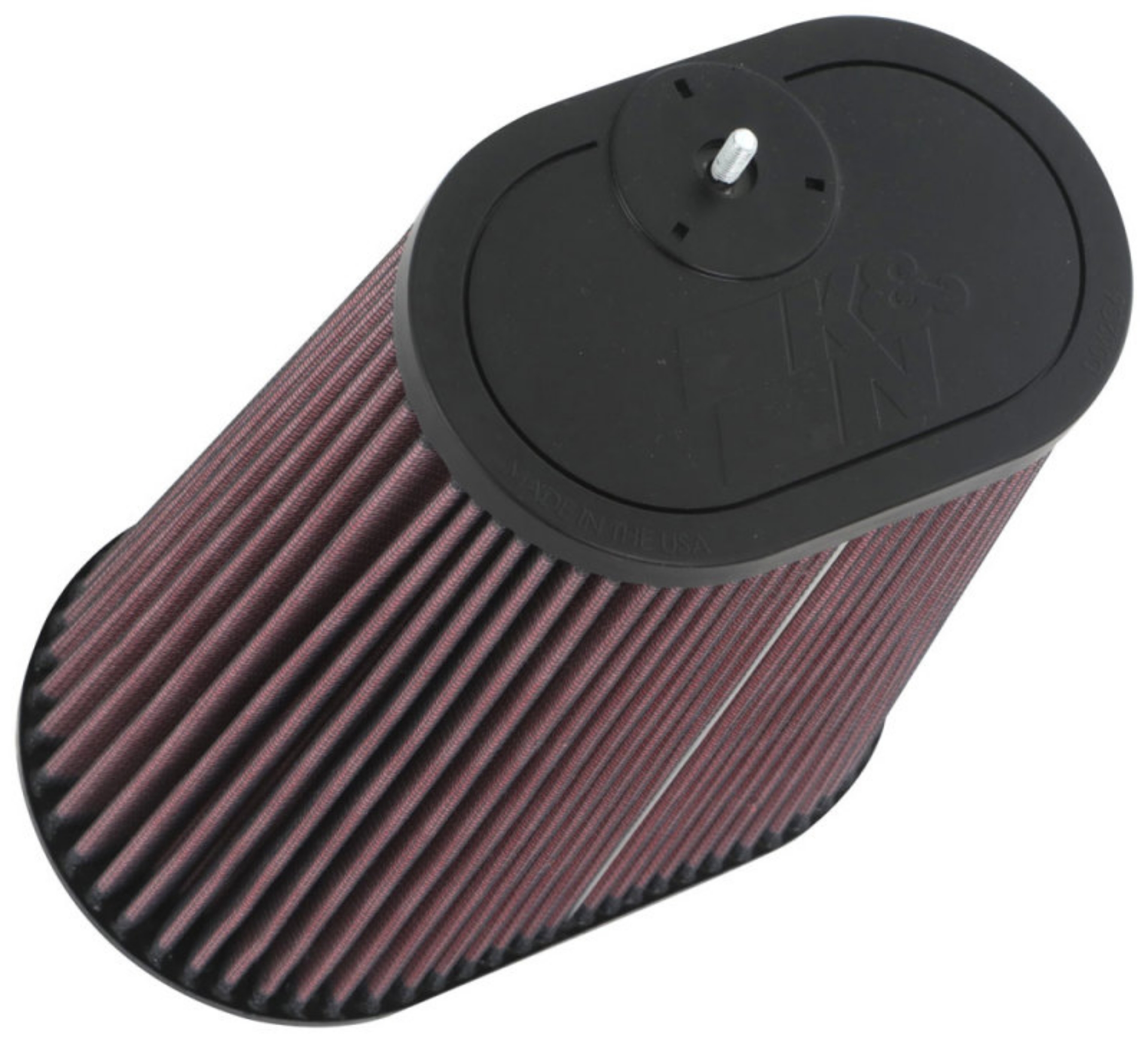 Picture of K&N Universal Clamp-On Air Filter 3-1-8in Dual FLG  8-7-8in X 5-3-16 B 6-1-4in X 4IN T, 9inH W-STUD