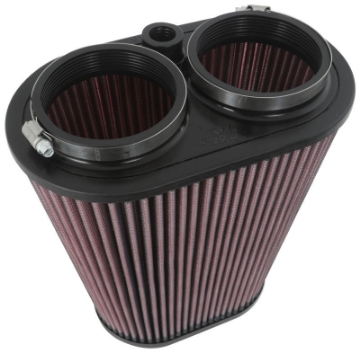 Picture of K&N Universal Clamp-On Air Filter 3-1-8in Dual FLG  8-7-8in X 5-3-16 B 6-1-4in X 4IN T, 9inH W-STUD