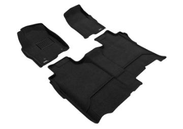 Picture of 3D MAXpider 2019-2022 Chevrolet-GMC Silverado-Sierra Elegant Floor Mat Set - Black