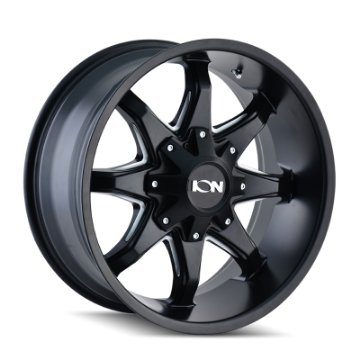 Picture of ION Type 181 17x9 - 8x165-1 BP - -12mm Offset - 130-8mm Hub Satin Black-Milled Spokes Wheel