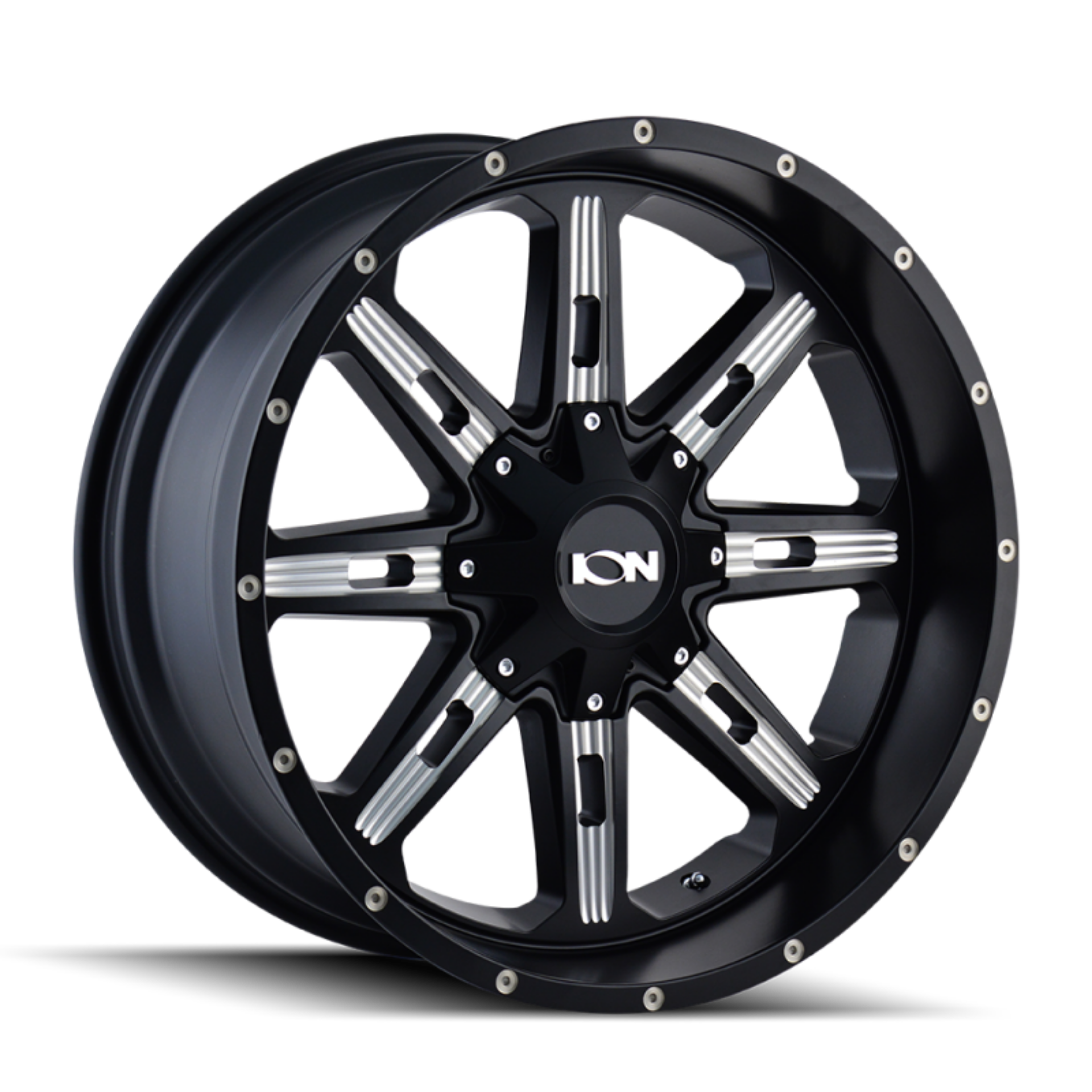 Picture of ION Type 184 20x9 - 6x135 BP - 18mm Offset - 106mm Hub Satin Black-Milled Spokes Wheel
