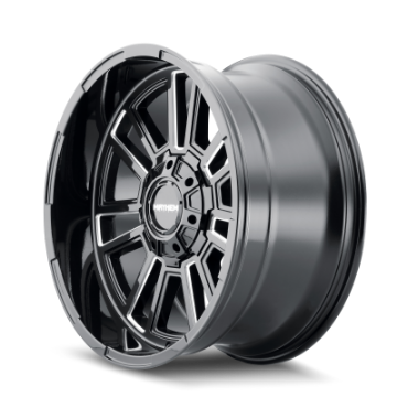Picture of Mayhem 8115 Apollo 20x10 - 5x127 BP - -19mm Offset - 87-1mm Hub Black w- Milled Spokes Wheel