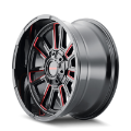 Picture of Mayhem 8115 Apollo 20x10 - 8x165-1 BP - -19mm Offset - 125-2mm Hub Black w- Prism Red Wheel