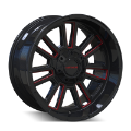 Picture of Mayhem 8115 Apollo 20x10 - 8x165-1 BP - -19mm Offset - 125-2mm Hub Black w- Prism Red Wheel