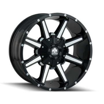 Picture of Mayhem 8104 Arsenal 18x9 - 8x165-1 BP - -12mm Offset - 130-8mm Hub Black-Machined Face Wheel