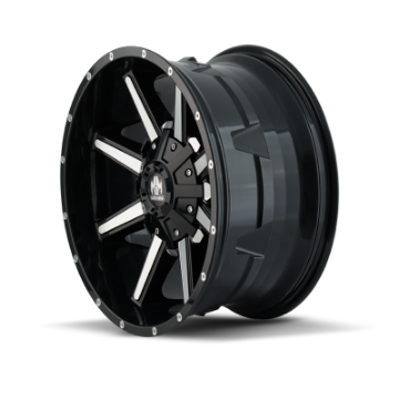 Picture of Mayhem 8104 Arsenal 18x9 - 5x150 BP - 18mm Offset - 110mm Hub Black-Machined Face Wheel