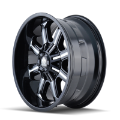 Picture of Mayhem 8102 Beast 20x9 - 5x150 BP - 18mm Offset - 110mm Hub Black w- Milled Spokes Wheel