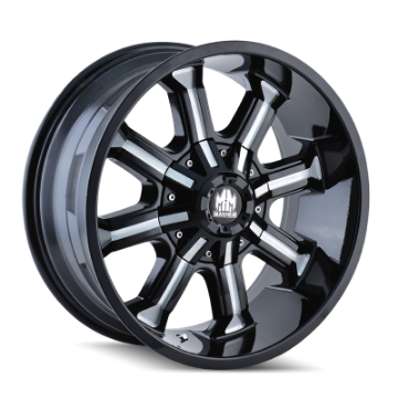 Picture of Mayhem 8102 Beast 18x9 - 6x135 BP - 18mm Offset - 106mm Hub Black w- Milled Spokes Wheel