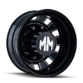 Picture of Mayhem 8180 BigRig 22x8-25 - 10x285-75 BP - 169mm Offset - 220-1mm Hub Rear Blk-Milled Spokes Wheel