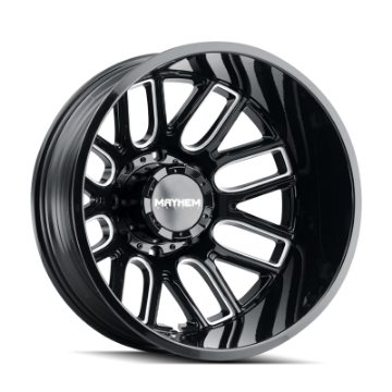 Picture of Mayhem 8107D Cogent Dually 20x8-25 - 8x200 BP - -192mm Offset - 142mm Hub Blk w- Milled Spokes Wheel