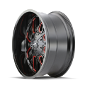 Picture of Mayhem 8107 Cogent 20x9 - 8x165-1 BP - 0mm Offset - 130-8mm Hub Black w- Prism Red Wheel
